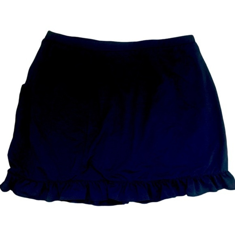 G Lifestyle Skort - S black , nylon spandex , bottom ruffle